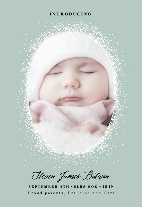 Baby dots - birth announcement card