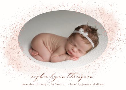 Blush Gold Spots - Anuncio De Nacimiento