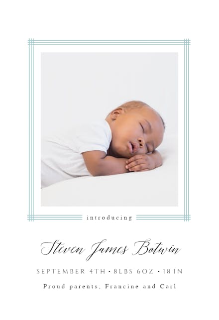 Border Frame - Birth Announcement Card