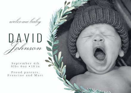 Evergreen photo - Anuncio De Nacimiento