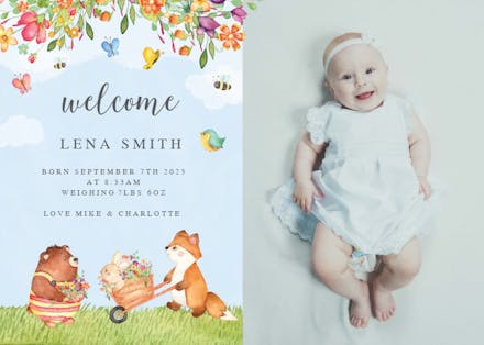 Garden adventures photo - Anuncio De Nacimiento