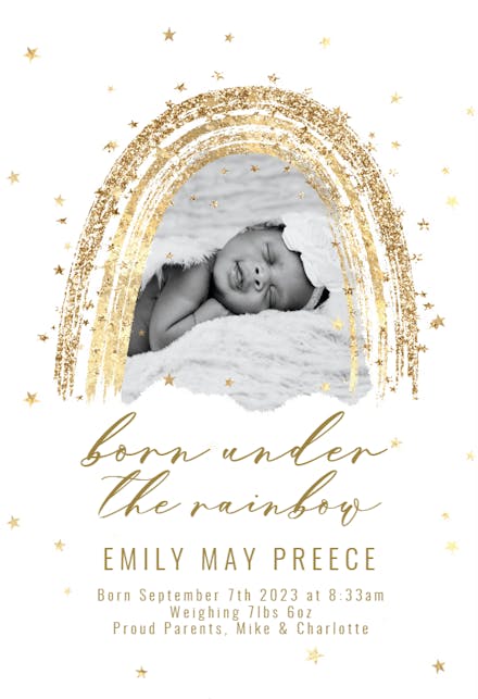 Gold Rainbow - Anuncio De Nacimiento