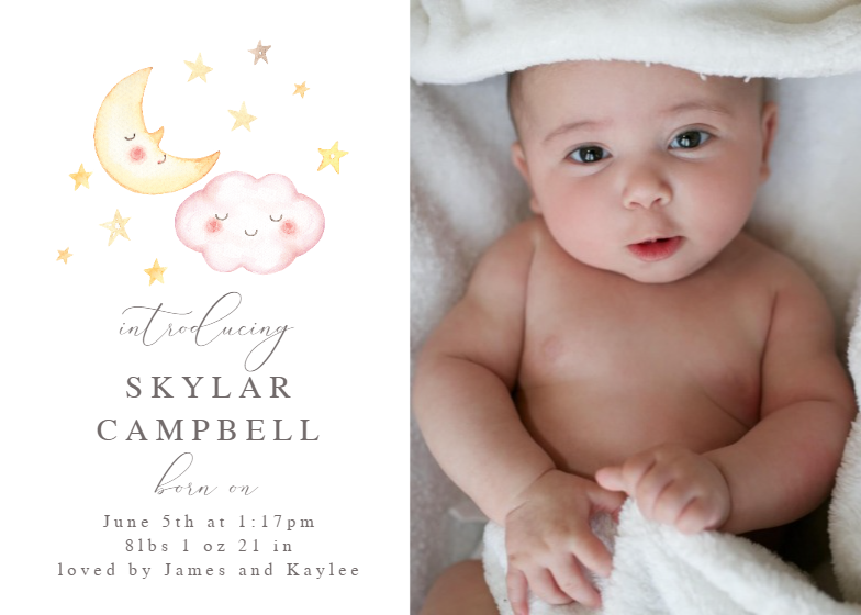 Hello Baby Blue - Birth Announcement | Greetings Island