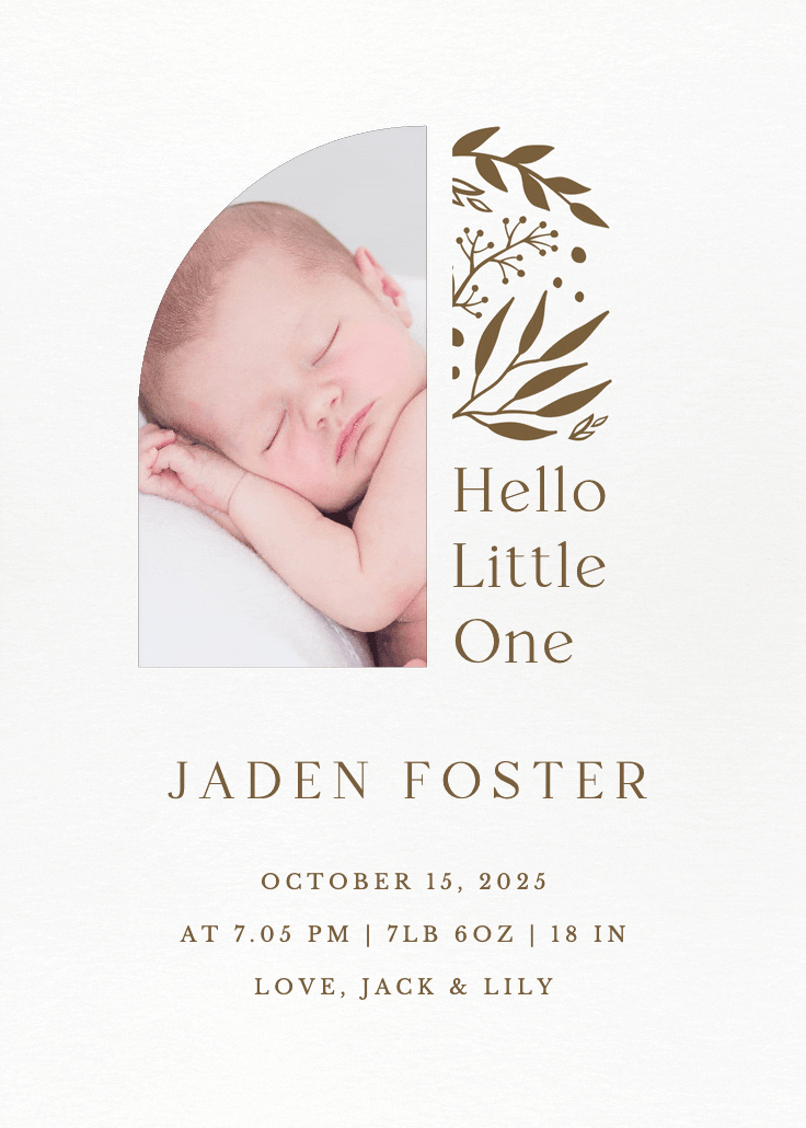 Newest blessing -  anuncio de nacimiento