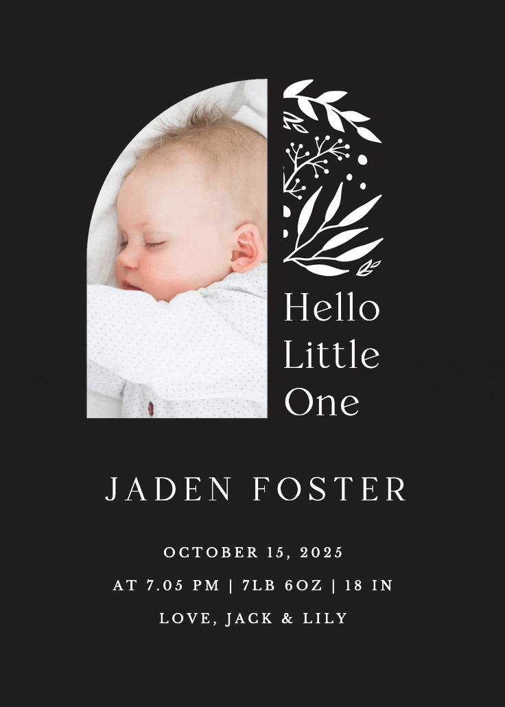 Newest blessing -  anuncio de nacimiento