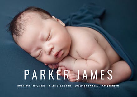 Oswald - Birth Announcement Card