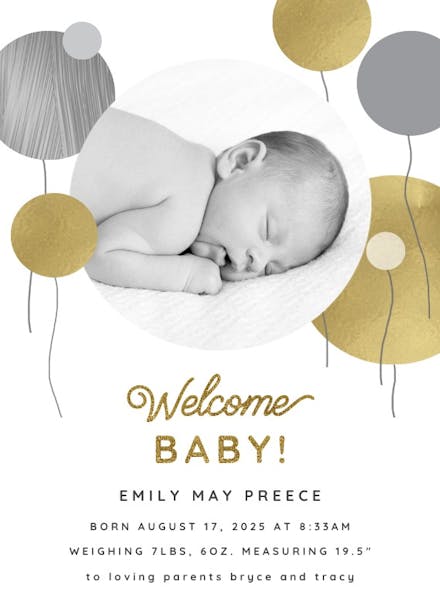 Baby Birth Announcement Templates (Free)