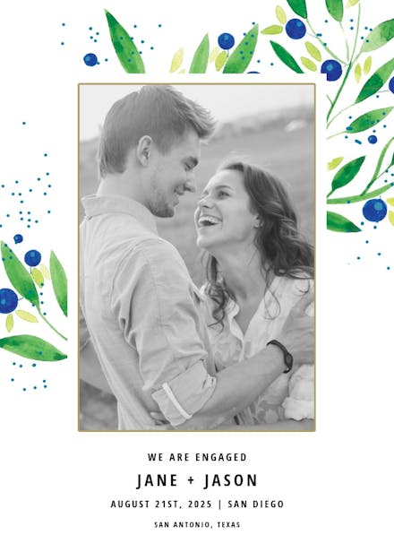 Blueberry fields - engagement announcement