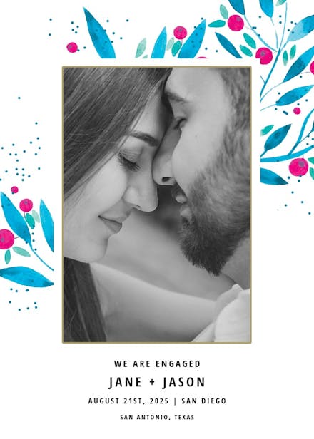 Blueberry fields - engagement announcement