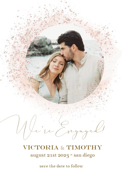 Blush Gold Spots - Engagement Announcement