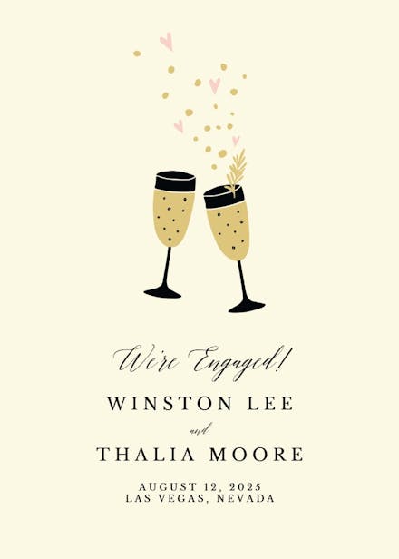 Cheers to us - engagement announcement