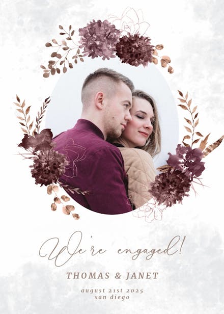 Chocolate flowers - engagement announcement