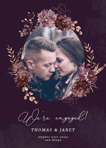 Chocolate flowers - engagement announcement