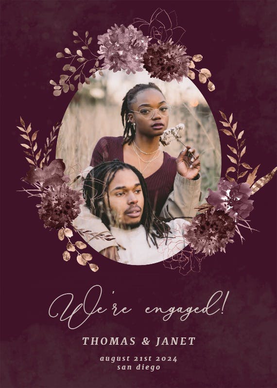 Chocolate flowers - engagement announcement