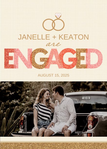 Classic rings - engagement announcement