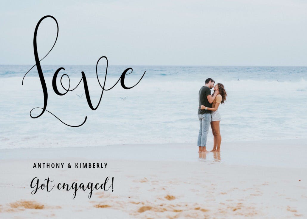 Covered with love - engagement announcement