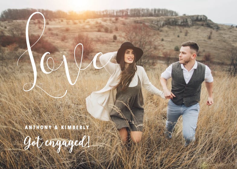Covered with love - engagement announcement