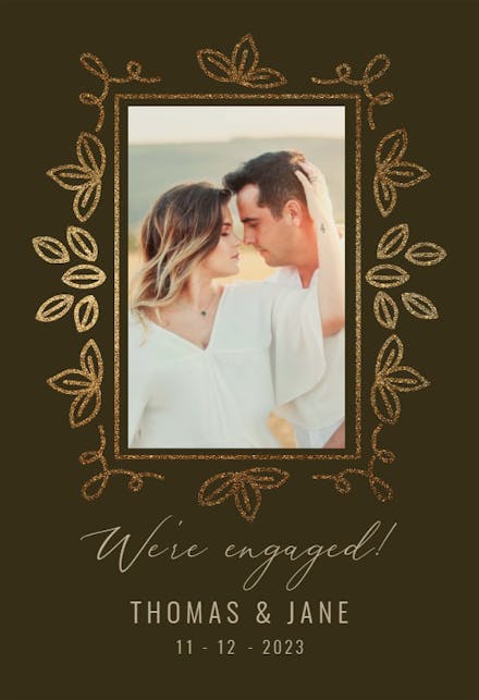 Dainty Leaf Doodles - Anuncio De Compromiso