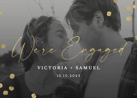 Dotted photo - engagement announcement