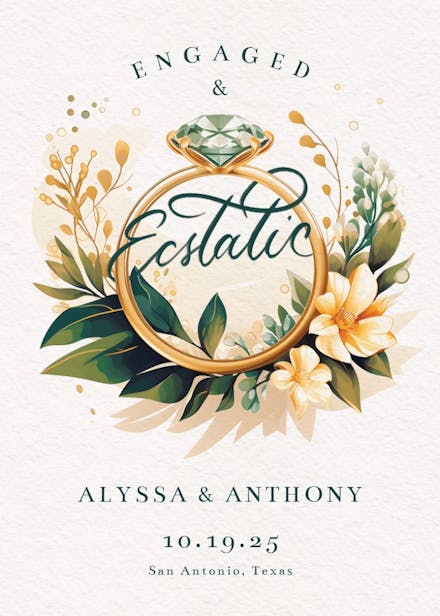 Engaged & ecstatic - engagement announcement