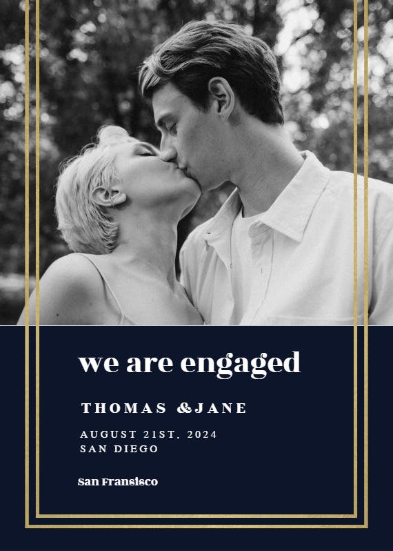 Fancy frame - engagement announcement
