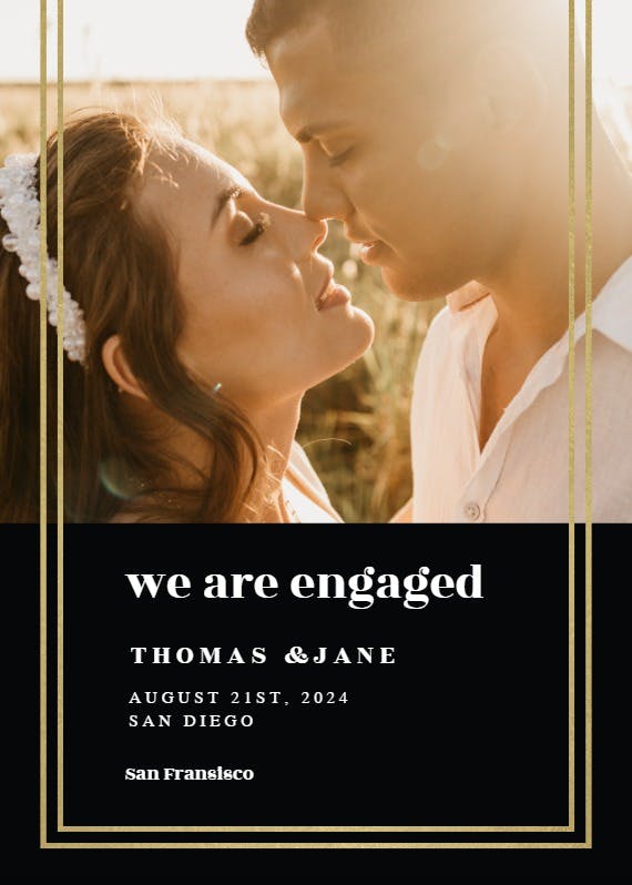 Fancy frame - engagement announcement