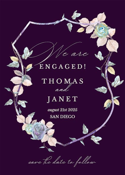 Flower shield - engagement announcement