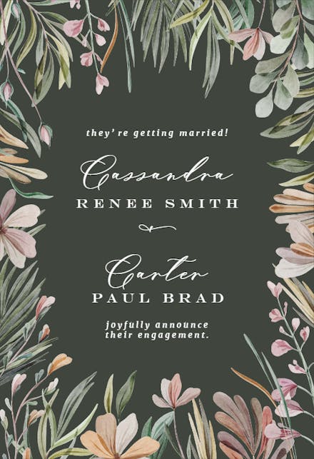 Garden frame - engagement announcement