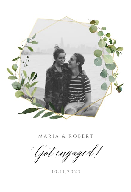 Geometric Eucalyptus - Anuncio De Compromiso