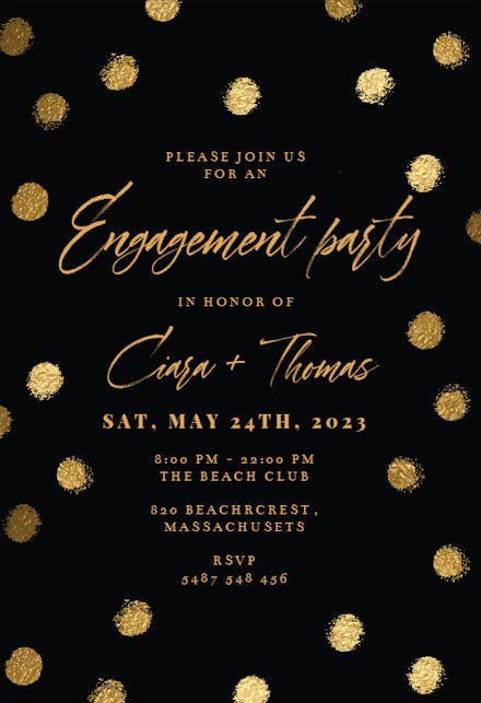 Gold Dots - Engagement Announcement