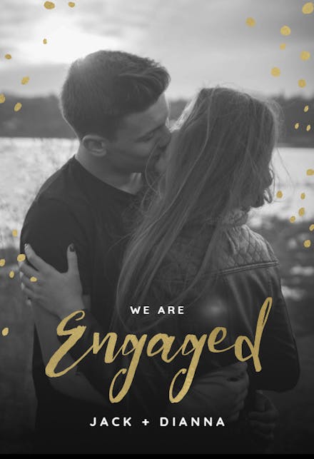 Gold flakes - Engagement Announcement