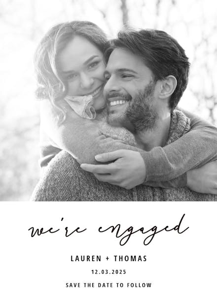 Hand written - engagement announcement