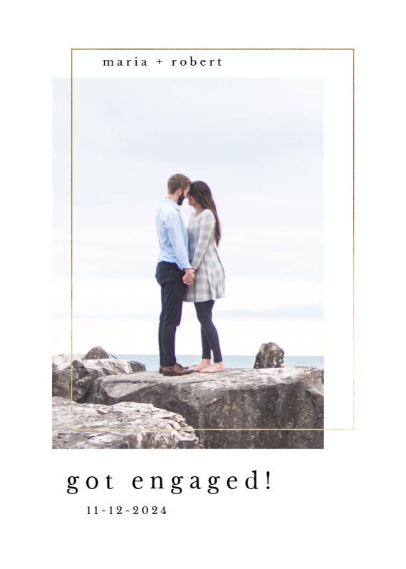 Lux photo frame - engagement announcement