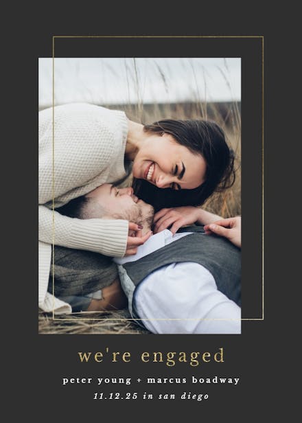 Lux photo frame - engagement announcement
