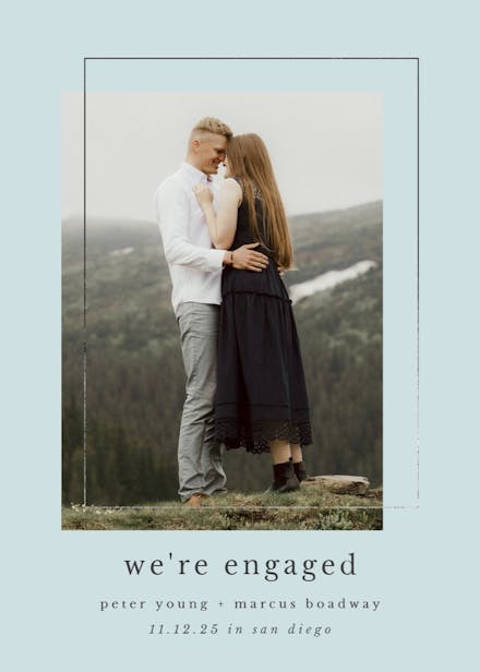 Lux photo frame - engagement announcement