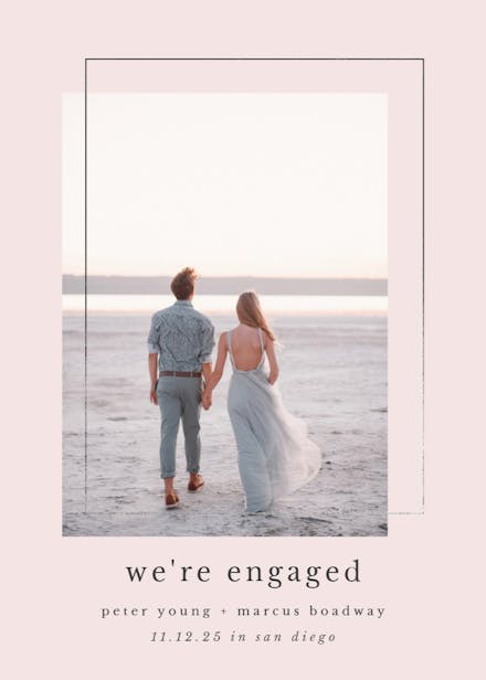 Lux photo frame - engagement announcement