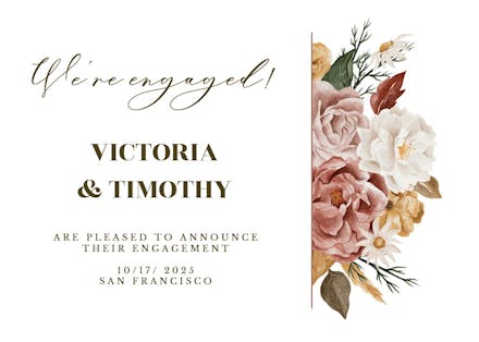 Nocturnal flowers - engagement announcement