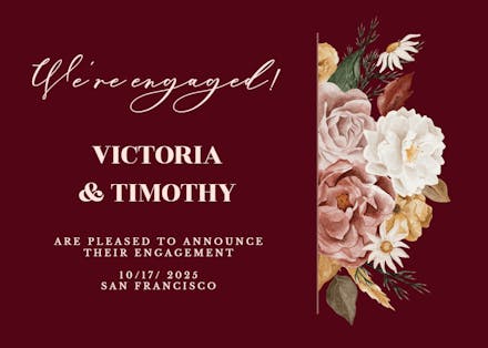 Nocturnal flowers - engagement announcement