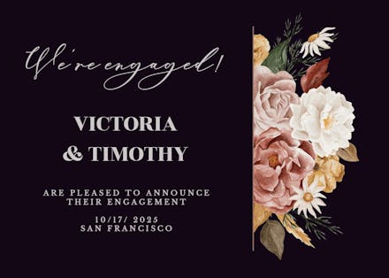 Nocturnal flowers - engagement announcement