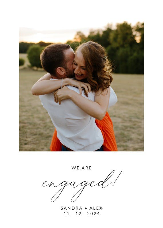 Polaroid - engagement announcement
