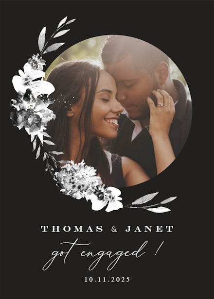 Smokey flowers - engagement announcement