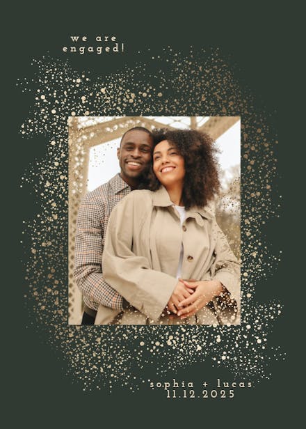 Snowy blast - engagement announcement