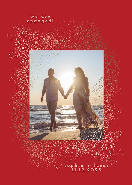 Snowy blast - engagement announcement