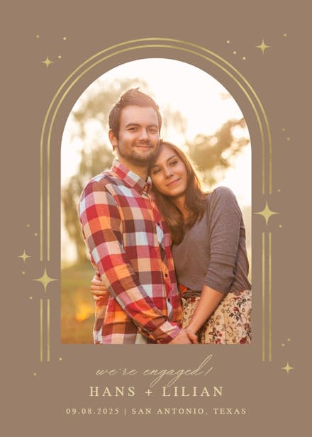 Sparkle arch - engagement announcement