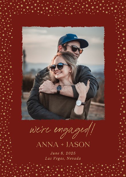 Sparkle stars - engagement announcement