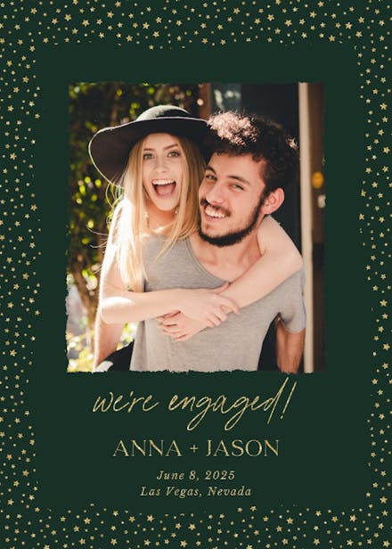 Sparkle stars - engagement announcement
