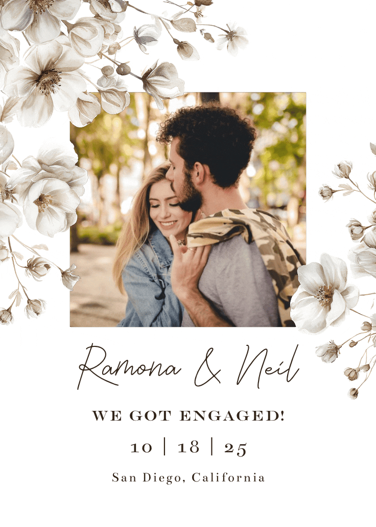 White and gold - anuncio de compromiso