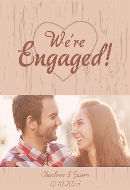 Wood Carving - Engagement Announcement