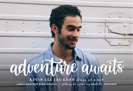 Adventure Awaits - Graduation Announcement