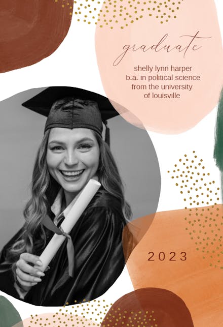Boho shapes - Graduation Announcement
